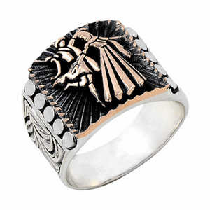 925K Sterling <b>Silver</b> Circassian <b>Men</b> <b>Ring</b> - Product Image 2