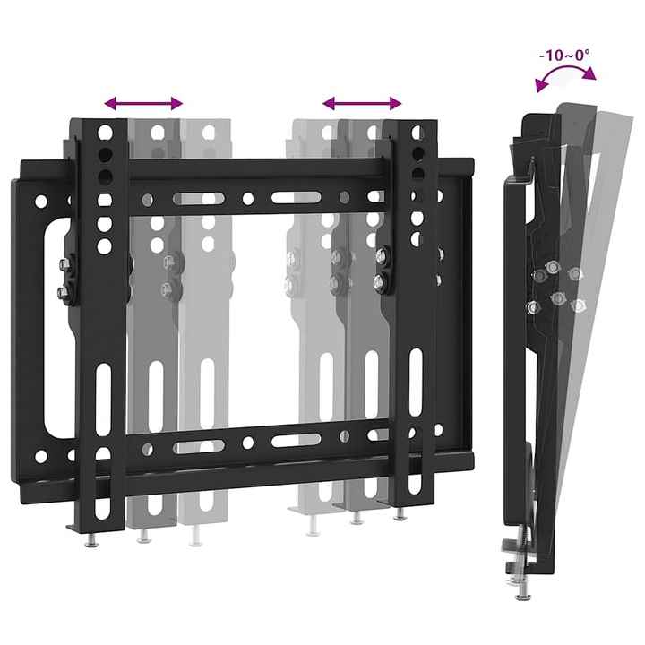 W2B VidaXL Modern TV Wall Mount for 14-42 Inch Screens Max VESA 7.87x7.87" 66.1 lb Plasma Swivel Flat TV Hanger/Lifter/Holder