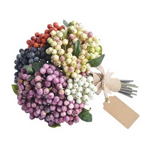 Hoogwaardige, milieuvriendelijke, realistische kunstmatige bessenbosjes van PVC-foam, nep fruitkransen voor bruiloften, huisdecoratie en fotografie