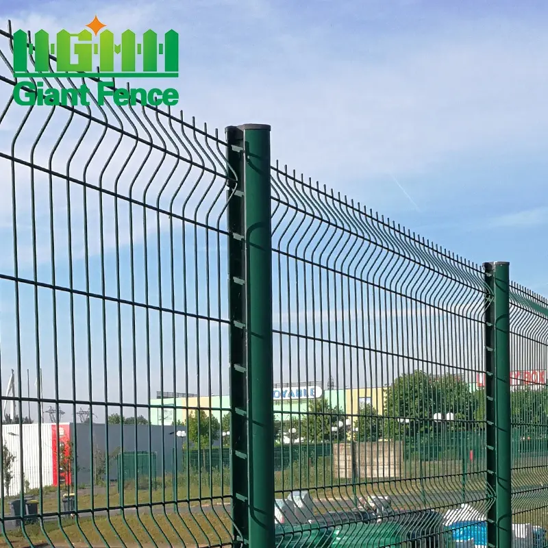 3D Curved 3D Garden Border Fence Welded Wire Mesh with Steel Iron Frame Shape Square Hole Low Maintenance Security Gate Use