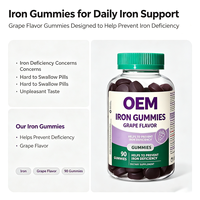 Gummies de Fer Naturel 25mg avec Racine de Betterave et Vitamine C Sans OGM Complément Alimentaire Délicieux à Mâcher pour le Bien-être