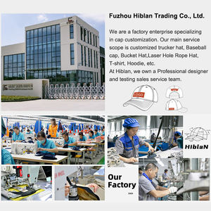 OEM 사용자 정의 디자인 자신의 로고 Hiblan 스포츠 야외 여행 캔버스 5 패널 캠핑 모자 짠 패치 일반 유기농 - Product Image 4