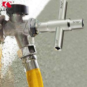 Clé multifonctionnelle en acier <span class=keywords><strong>pour</strong></span> <span class=keywords><strong>robinet</strong></span> à 4 voies avec tailles 1/4 ", 9/32 ", 5/16 ", 11/32 " - Outil de réparation de <span class=keywords><strong>robinet</strong></span> portatif - Product Image 5