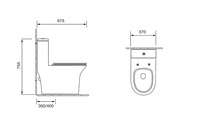 WC monobloc en céramique de haute qualité, à poser au sol, avec chasse d'eau Tornado et siphon en S, pour salle de bain