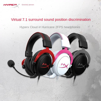 Casque de jeu filaire extrêmement performant H Y P E R X Cloud Hurricane 2 avec fonction stéréo sans fil véritable pour une utilisation mobile en e-sport