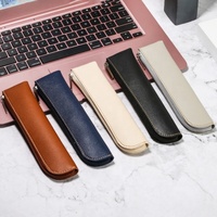 Étui à crayons en cuir PU de haute qualité stylo à fermeture éclair et pochette à crayons sac porte-stylo sac cosmétique pochette à stylo maquillage et étui à crayons