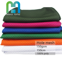Survêtement sec tissu en maille souple trou de perforation tissu en polyester pour sublimation taureaux jordan singulet de basket-ball