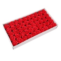 Fabrik-Großhandel Künstliche Handgemachte Hochzeitsblumen Wanddekoration Trandafiri De Sapun 50 Stück Box Mit Blütenblättern Künstliche Seifenrosen