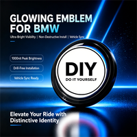 Badge numérique pour voiture BMW, installation sans perçage, câblage Plug and Play, téléchargement d'images et de vidéos DIY, emblème de coffre, modification automobile