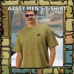 เสื้อยืดคอกลมผู้ชายแบบพื้นฐาน สกรีนลายได้ตามสั่ง สีพื้นเรียบ ไม่มีแบรนด์ ผ้าเนื้อนุ่ม ดีไซน์เรียบง่าย - Product Image 2