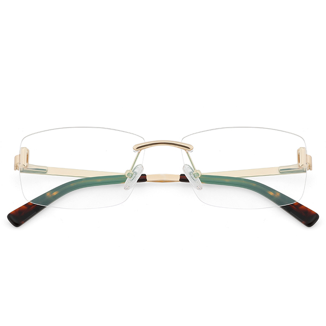 Brand Rimless Optical Prescription Glasses for Men Eyewear Retro Grade Glasses Women Computer Glasses Factory Direct