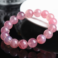 Bracelets en Quartz Rose Violet Naturel de Madagascar Polissage de Pierre de Quartz Rose Violet de Haute Qualité à Vendre