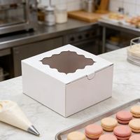 Anpassbare Kraftpapier-Boxen mit Transparenten Fenstern, Ideal für die Verpackung von Desserts und Kleinen Accessoires