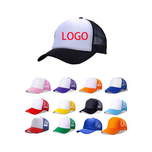 Calidad al por mayor multicolor ajustable deportes bordado impresión 5 paneles malla rastreador gorras con cuerda personalizado FoamTrucker sombrero - Product Image 1