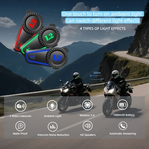 Nhà Máy Giá IP65 không thấm nước intercom v5.4 cho xe máy Mũ bảo hiểm kiểm soát tiếng ồn Tai nghe điện tử an ninh - Product Image 3