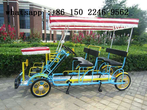 6 personnes à vélo/vélo tandem dans le parc pour la location/avec sièges pour enfants - Product Image 6