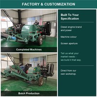 Broyeur de bois pour champignons Tree Care Company CMX-1000, conception mobile, châssis en acier profilé, moteur diesel 155 CV, faible bruit