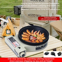 Barbecue portable d'extérieur Senbo et cuisinière à poisson grillé antiadhésive avec dispositif de protection contre la pression