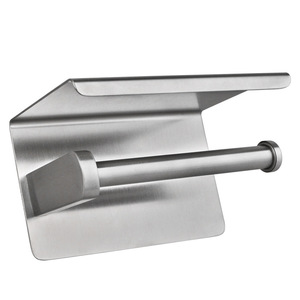 Porte-<span class=keywords><strong>papier</strong></span> toilette mural en acier inoxydable, nouveau support, pour rouleau de <span class=keywords><strong>papier</strong></span> toilette et téléphone, boîtes de mouchoirs avec étagère de rangement - Product Image 3