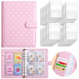 Carnet de comptabilité A5 en similicuir magnétique à feuilles mobiles avec logo personnalisé, pour planification financière et enregistrement de travail, avec plusieurs emplacements pour cartes - Product Image 4