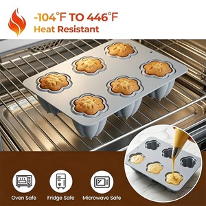 Factory Customizable 6 Cavity Bud Shape Silicone Mousse <b>Cake</b> <b>Mold</b> LFGB Platinum Non Stick BPA Free <b>Cake</b> Making Tool - Product Image 2