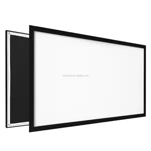 100" 120" 135" 150" 16:9 Sound Acoustic Fixed Frame Projector Screen/Cinema Projection Screen White/Silver Material Transparent