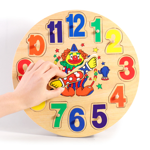 Giáo dục đồ chơi thời gian học tập Montessori đồ chơi núm gỗ Câu Đố gỗ đồng hồ đồ chơi trẻ em giáo dục đồng hồ câu đố - Product Image 4