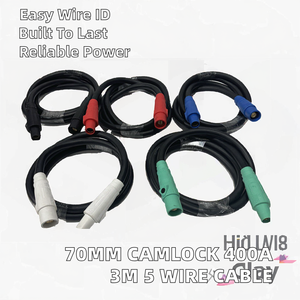 Cable de Extensión Industrial de 70 mm, Camlock 400A, 3 Metros, Aislado con Goma y Cobre, 1 Núcleo - Product Image 2