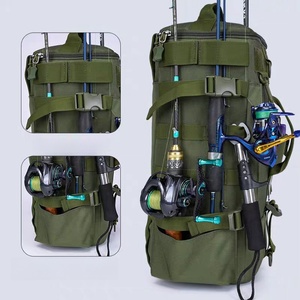 Large Capacity Multi-Functional Waterproof Outdoor Fishing <b>Bag</b> Polyester <b>Divided</b> Compartments Wet Dry Separation Rod Holder - Product Image 4