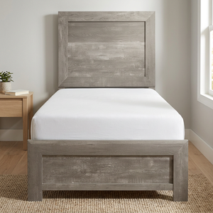 Customizable Luxury Hotel Bedroom <b>Platform</b> <b>Bed</b> Twin Size Solid Oak Wood Rustic Design Durable Wooden <b>Frame</b> <b>Bed</b> Minyu - Product Image 4