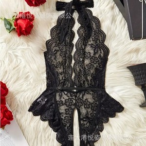 Combinaison sexy en forme d'ours en peluche avec décolleté en V profond et bretelles à entrejambe ouvert, lingerie, chemise de nuit séduisante que vous n'avez pas besoin de retirer - Product Image 2