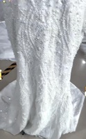 Vestido de Novia Sirena de Lujo 2026 con Cuello en V, Ilusión de Dos Piezas, Manga Larga Transparente con Cuentas y Falda de Gala Desmontable para Novias Africanas