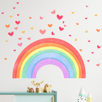 Autocollants muraux en forme de cœur amovibles personnalisés 40*72cm pour la chambre des enfants, affiches murales, papier peint, décalcomanies murales, arts