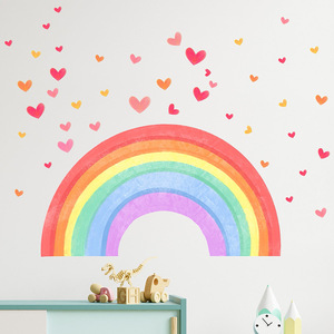 Autocollants muraux en forme de cœur amovibles personnalisés 40*72cm pour la chambre des enfants, affiches murales, papier peint, décalcomanies murales, arts - Product Image 5