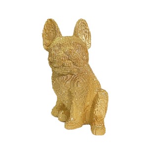 Light Luxury Sprinkled Gold <b>Building</b> <b>Block</b> Sitting Style Bucket Ornament Creative Home Decoration Epoxy Resin Sculpted Folk Art - Product Image 5