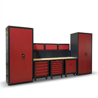 Armoire à outils en acier robuste pour garage avec chariot de mécanicien sur roues