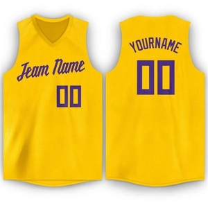 Uniformes de basket-ball réversibles pour hommes en gros portent un maillot de sport et un short en maille débardeur d'entraînement - Product Image 3