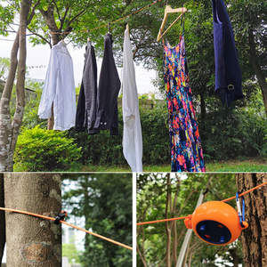 <span class=keywords><strong>Tendedero</strong></span> de Ropa, Cuerda <span class=keywords><strong>para</strong></span> Tender Ropa al Aire Libre, Resistente al Viento, Antideslizante, Retráctil, <span class=keywords><strong>para</strong></span> Hotel y Camping - Product Image 6