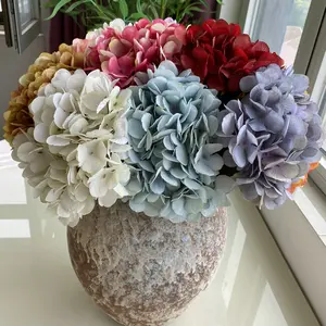 Hortensia de seda Artificial, accesorio decorativo para boda, 2022