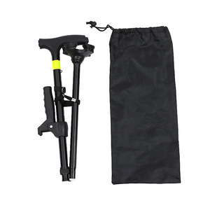 ไม้เท้าอลูมิเนียมอัลลอยแบบยืดหดได้ พร้อมไฟ LED และที่พักแขน สำหรับการเดินป่าและกิจกรรมกลางแจ้ง - Product Image 2