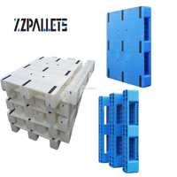 Palette en plastique industrielle robuste de qualité alimentaire Xzpallets Euro à surface plane, à entrée 4 directions