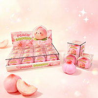 Balle sensorielle anti-stress à remontée lente pour filles, en forme de pudding au caramel croustillant, avec son éclatant et texture souple, cadeau