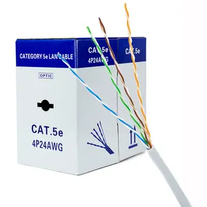 كابلات الاتصالات من مصنع المعدات الأصلي cat 5e cat 6 كابل شبكة نحاسي 25awg كابلات الاتصالات