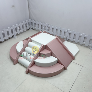 Ensemble de jeux doux d'intérieur pour enfants, <span class=keywords><strong>piscine</strong></span> <span class=keywords><strong>à</strong></span> balles <span class=keywords><strong>rose</strong></span> doré, équipement d'escalade, jeux doux commerciaux - Product Image 5