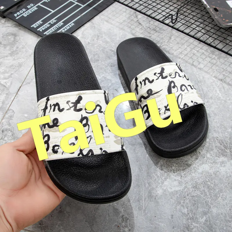 Hochwertige Flat Slides Schuhe für Männer Casual Designer Frauen Slides Custom Slipper mit Logo
