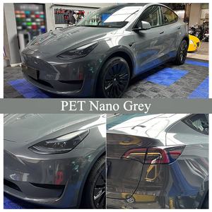 Film de protection de carrosserie en vinyle PVC brillant pour voiture - Gris foncé et noir mat, film changeant de couleur, anti-rayures - Product Image 4