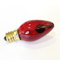 Ampoules LED C7 3W E12 Rouge Clair Effet Flamme Scintillante pour Décoration
