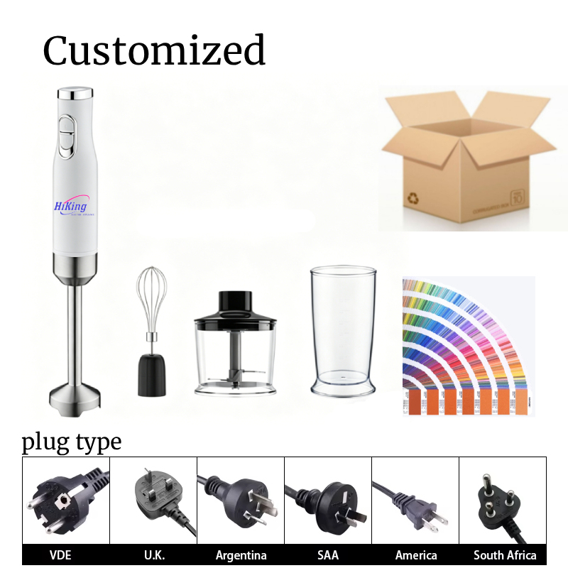 200W DC Hand Blender 2 Speeds Stainless Steel Blades Immersion Hand Electric Juicer Blender with 500ML Chopper Bowl 700ML AS Cup · image 6