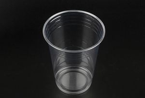 Pet Plastic <b>Cups</b> with Dome Lids Disposable Highly Transparent for <b>Cold</b> Beverage Ice Cream Beer 16oz - Product Image 2