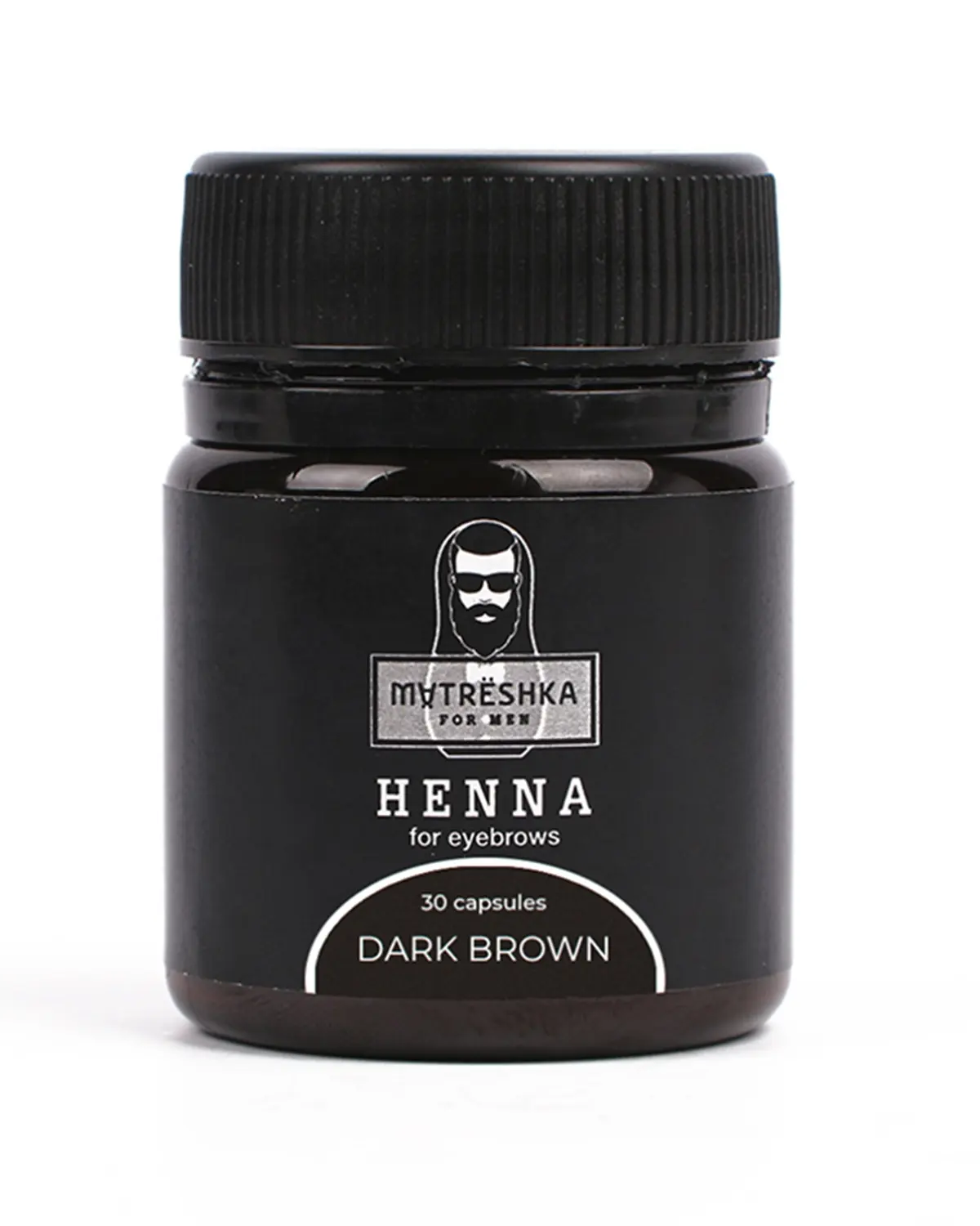 New Henna Herbal Men Brauen Augenbrauen Dunkelbraun Farbe 30 Kapseln Jar Brow Henna Langlebige Augenbrauen Großhandel Hohe Qualität